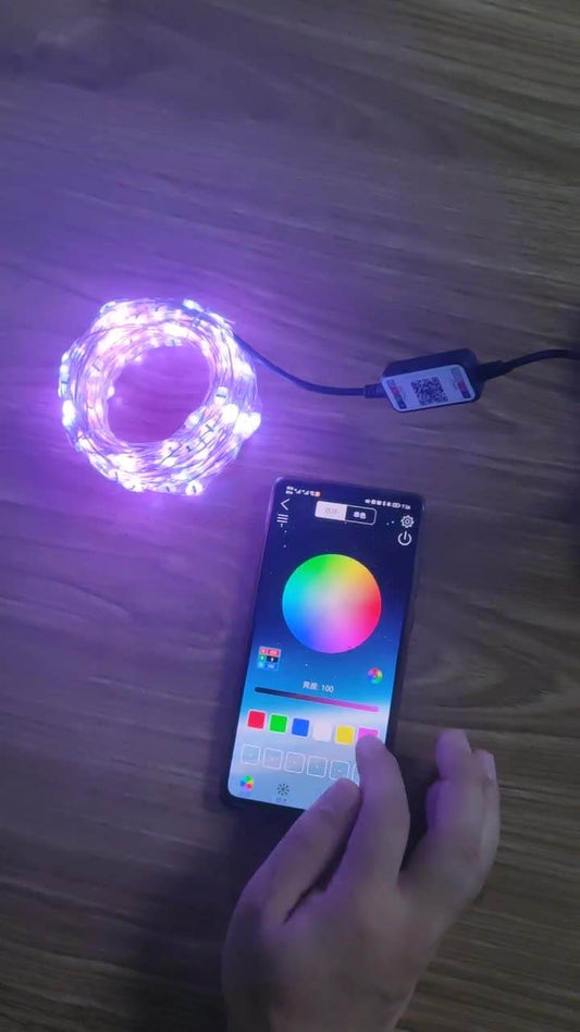 LED Light String 40-key Infrared Wireless Remote And Bluetooth Smart APP Control - Mubimart
