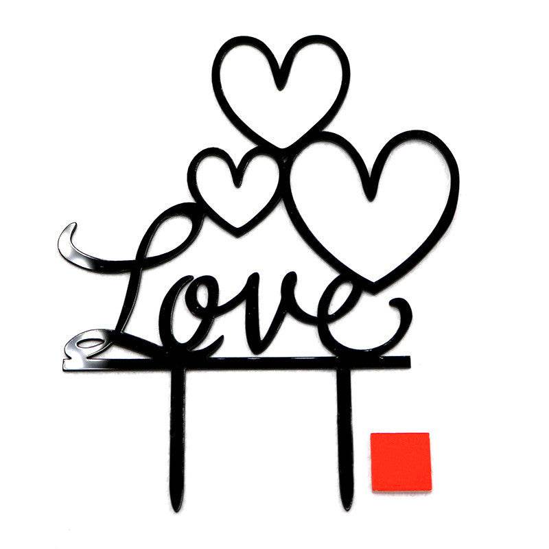 LOVE Wedding Party Acrylic Cake Insert - Mubimart