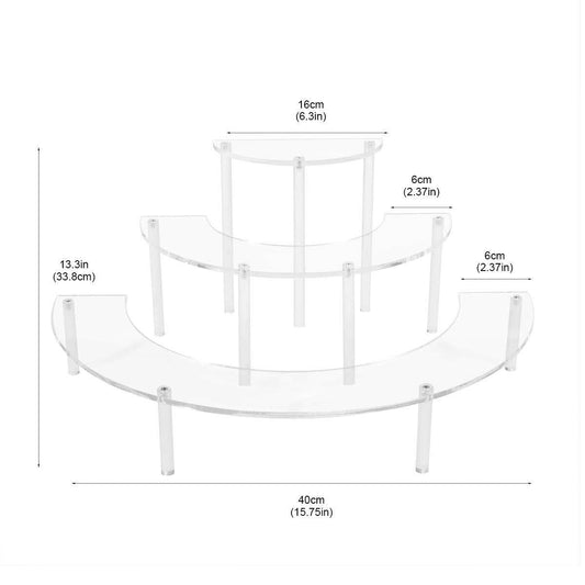 Ladder Type Cake Stand Acrylic Display Stand Transparent - Mubimart
