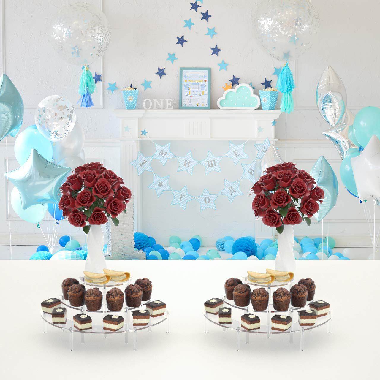 Ladder Type Cake Stand Acrylic Display Stand Transparent - Mubimart