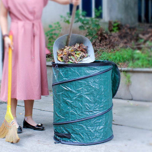 Large-capacity 250L Trash Bag Round Bucket For Cleaning Garden Leaves - Mubimart