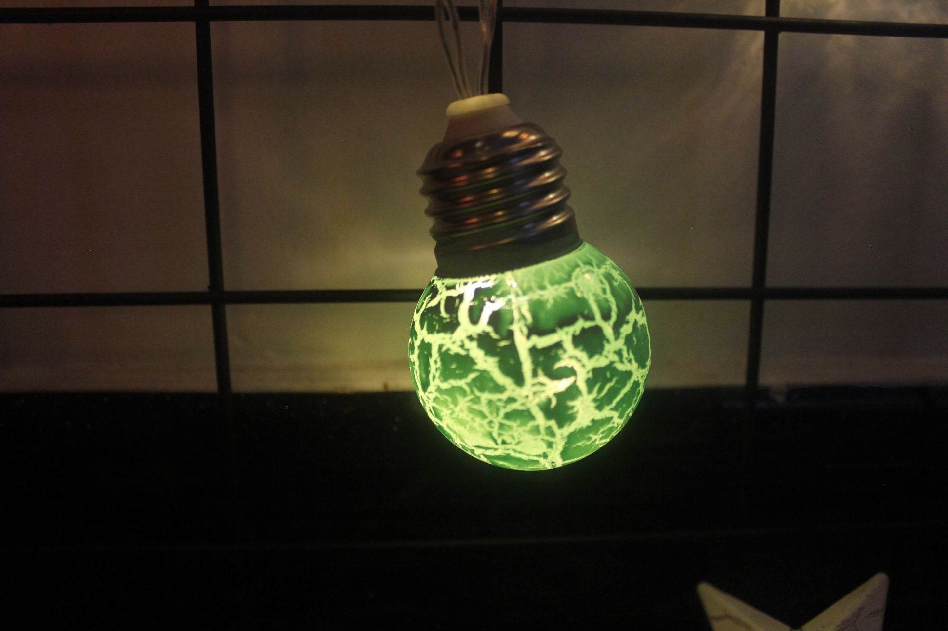Led Lights Cracked Bulbs String Of Festive Decorations - Mubimart