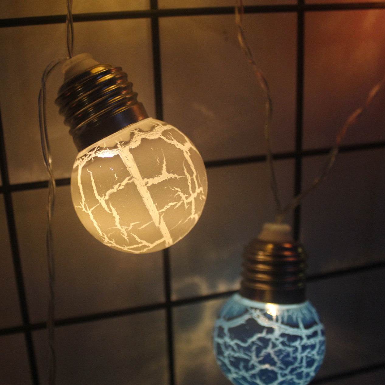 Led Lights Cracked Bulbs String Of Festive Decorations - Mubimart