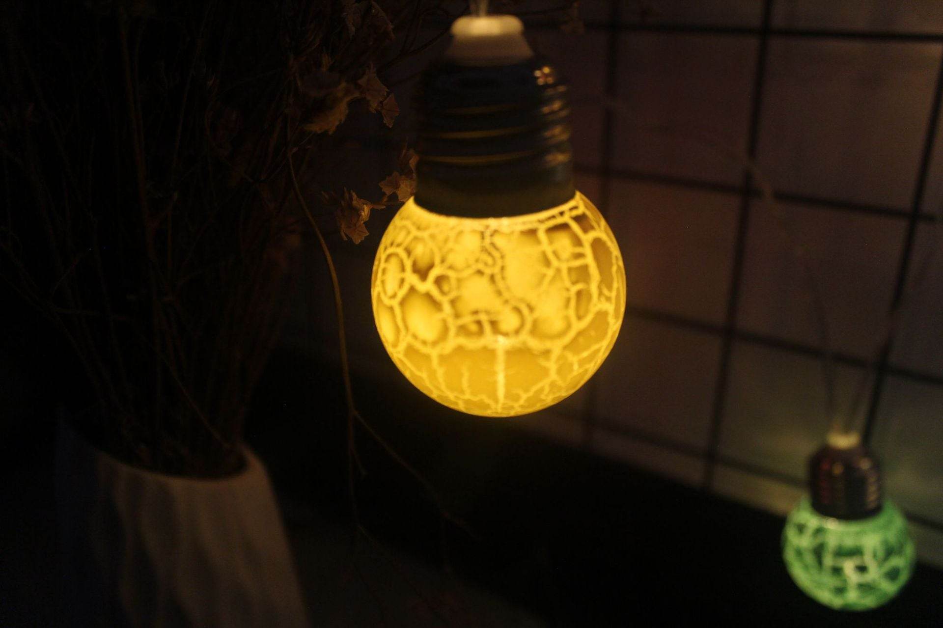 Led Lights Cracked Bulbs String Of Festive Decorations - Mubimart