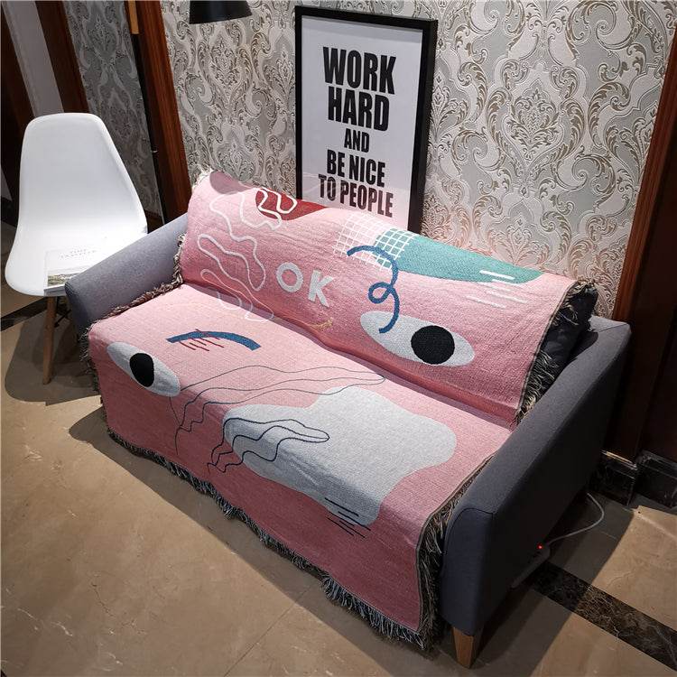 Leisure Blanket Line Blanket Creative Personality Art Blanket Cover Blanket Sofa Blanket - Mubimart