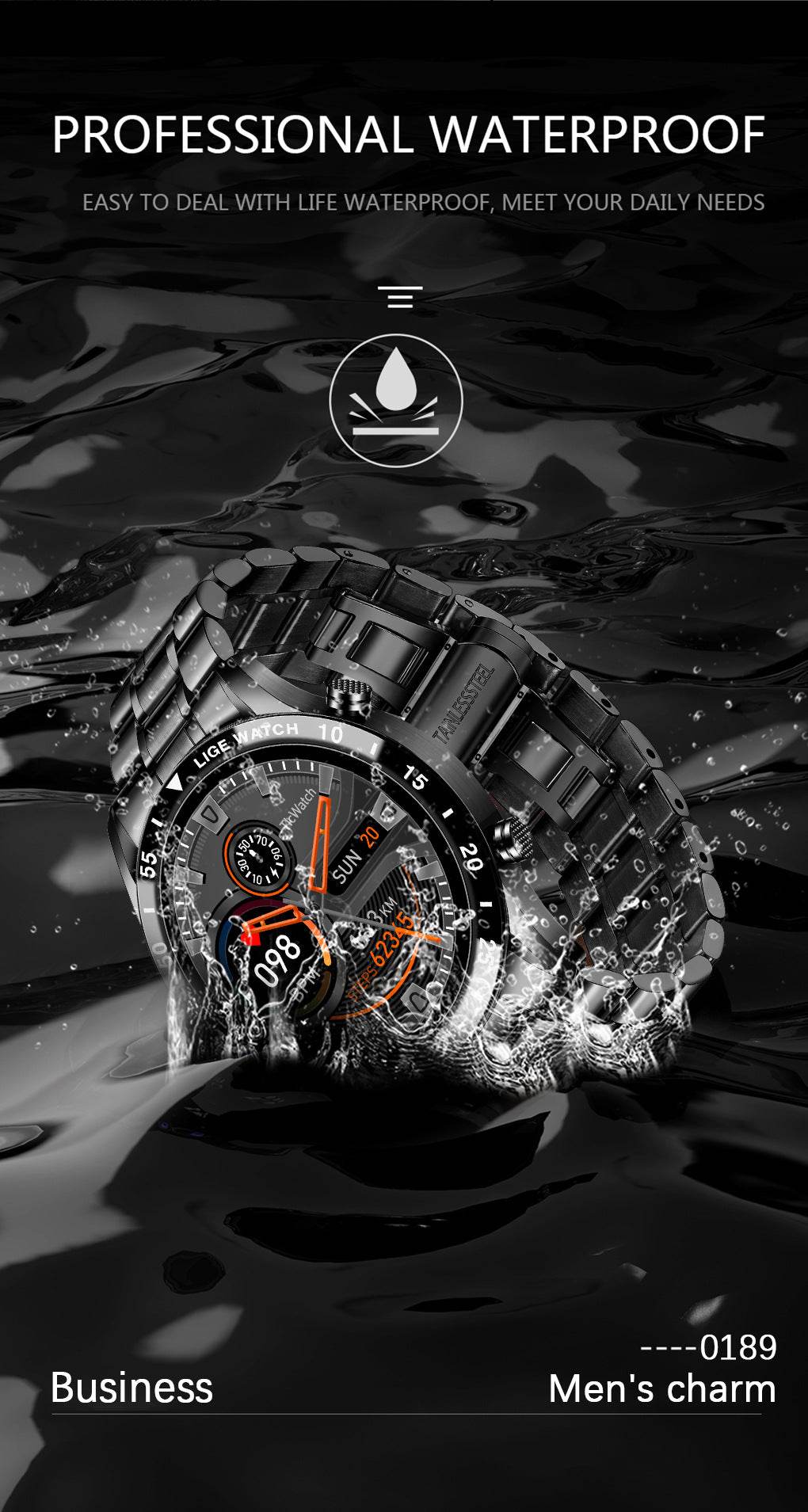 Lige's New Smart Watch Upgrade Smart Wearable Watch - Mubimart
