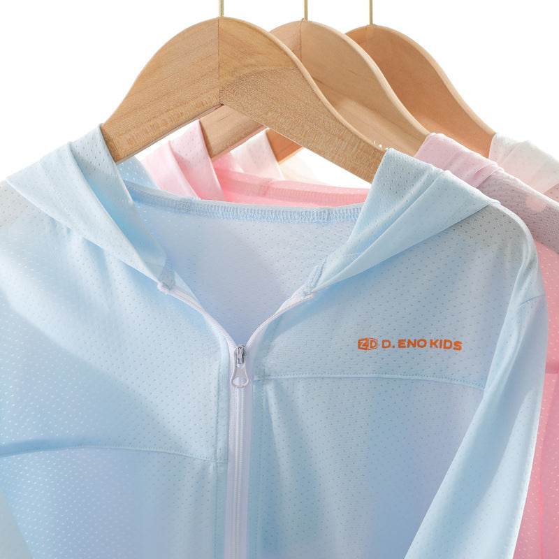 Lightweight Breathable Anti-Ultraviolet Ice Silk Boys Sunscreen Clothing Jackets Big Kids - Mubimart