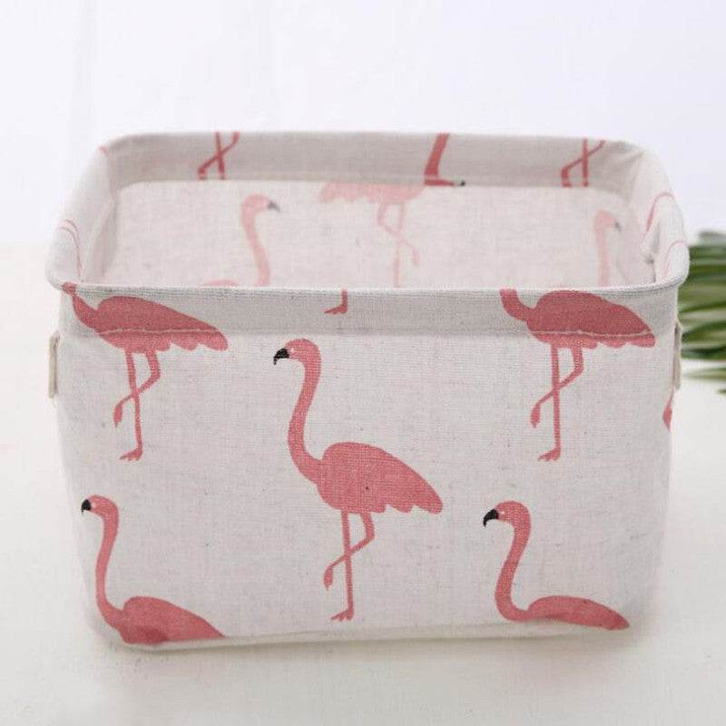 Linen Desktop Storage Box Waterproof Toy Sundries Storage Basket Cosmetic Underware Storage Organizer Office Stationery - Mubimart