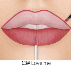 Lip Liner Matte Nonstick Cup Liquid Lipstick Double Lip Gloss Pen - Mubimart