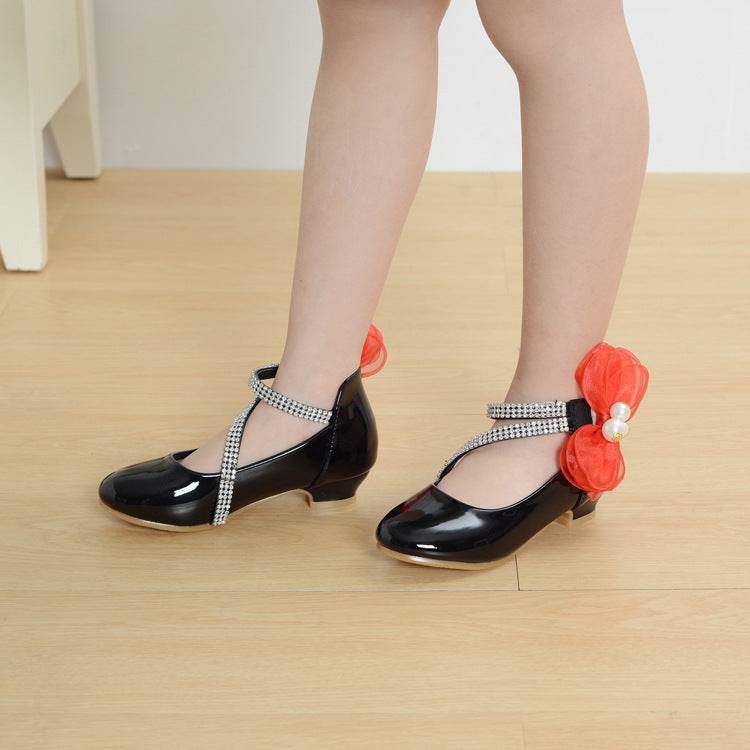 Little High-heeled Big Kids Princess Shoes - Mubimart
