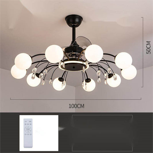 Living Room Ceiling Fan Lamp Creative Chandelier - Mubimart