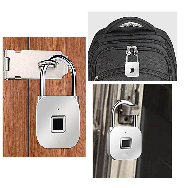 Locker Fingerprint Lock Smart Lock Household Luggage Dormitory Locker Anti-theft Electronic Padlock - Mubimart