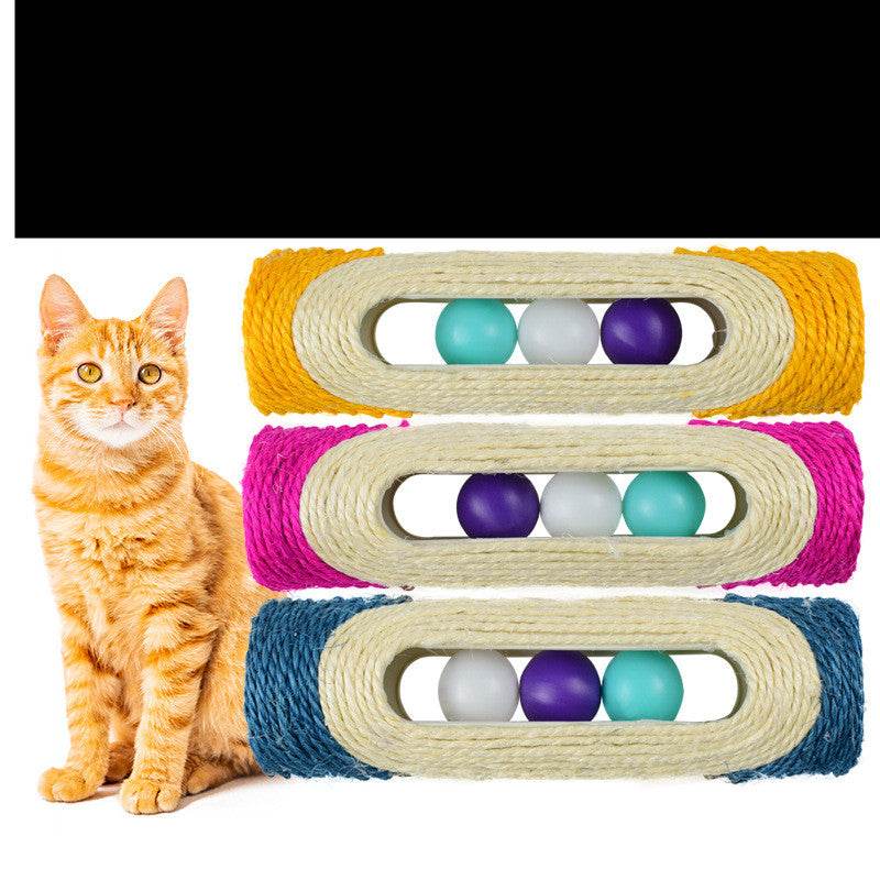 Long Sisal Drum Cat Toys Three - Mubimart