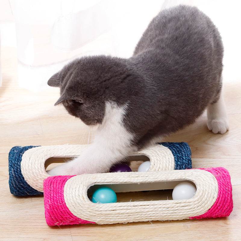 Long Sisal Drum Cat Toys Three - Mubimart