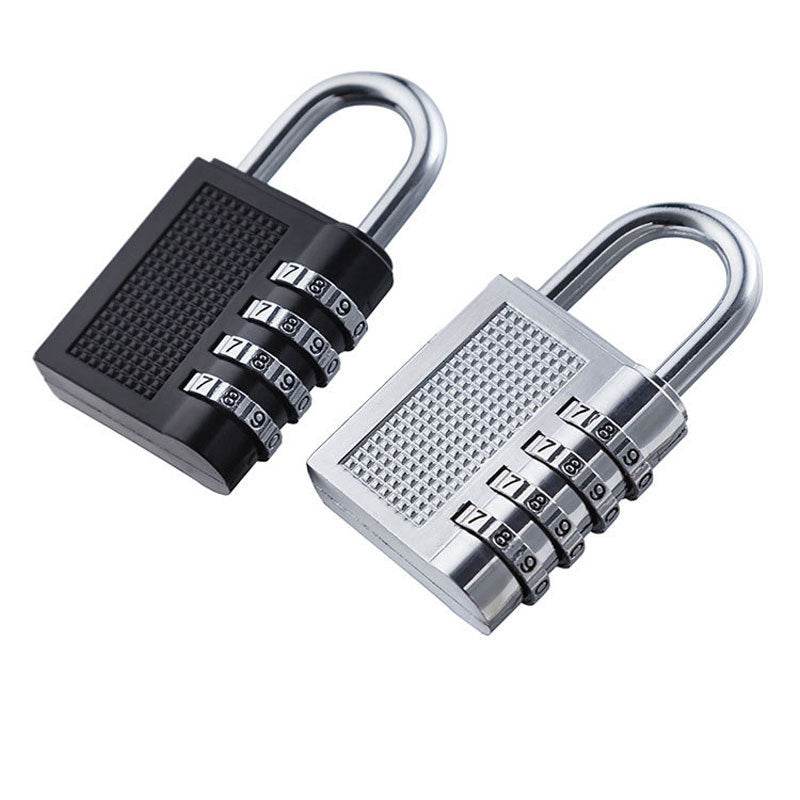 Luggage Gym Anti-Theft Lock Four Zinc Alloy Safety Padlock - Mubimart