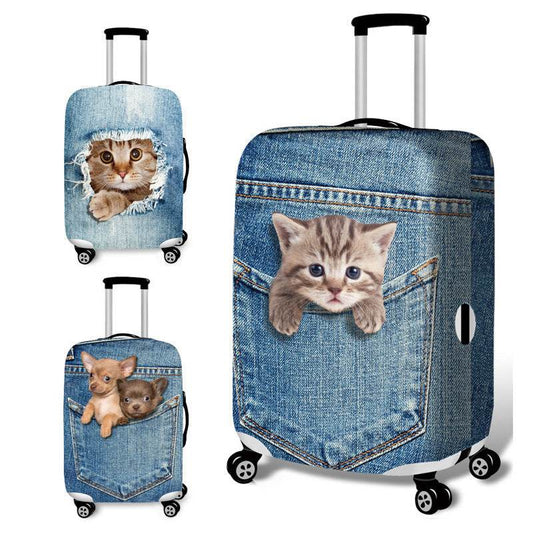 Luggage Protective Trolley Case Travel Dustproof Elastic Cover Bag - Mubimart