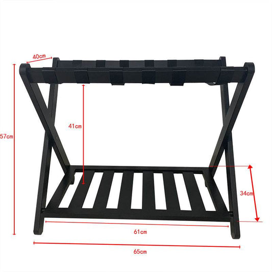 Luggage Rack Black Household High Grade - Mubimart