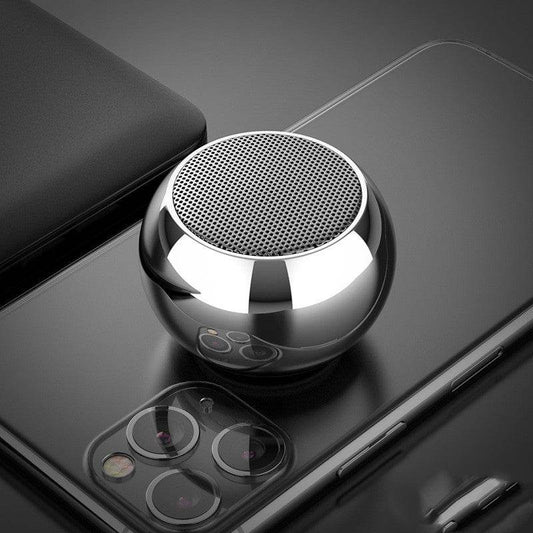 M3 Colorful Wireless Speakers 3D Mini Electroplating Round Steel Cannon Blue tooth Speaker Radio Support U Disk Subwoofer - Mubimart