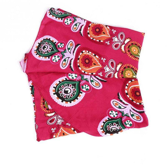 MANDALA RED ROUND BEACH BLANKET - Mubimart