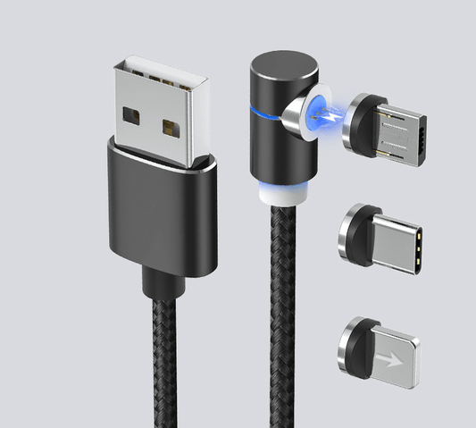 Magnetic Cable LED Magnet Charger Cable USB Cable & USB Type-C USB C - Mubimart