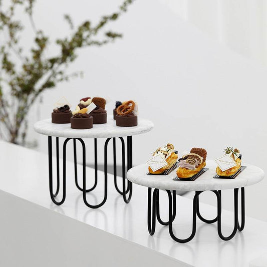 Marble Cake Afternoon Tea Iron Dessert Stand - Mubimart