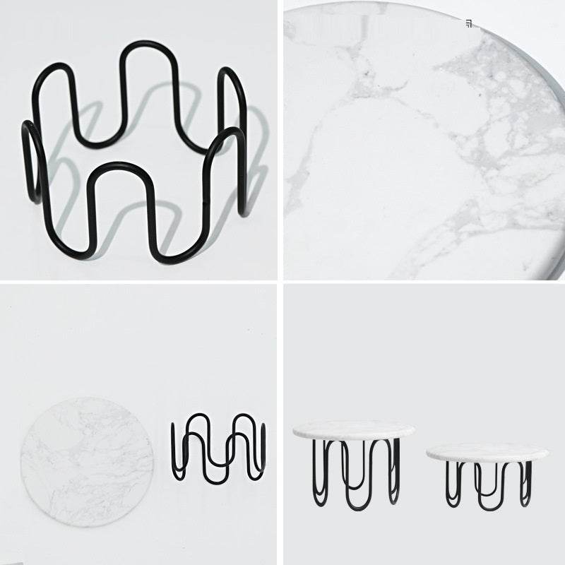 Marble Cake Afternoon Tea Iron Dessert Stand - Mubimart