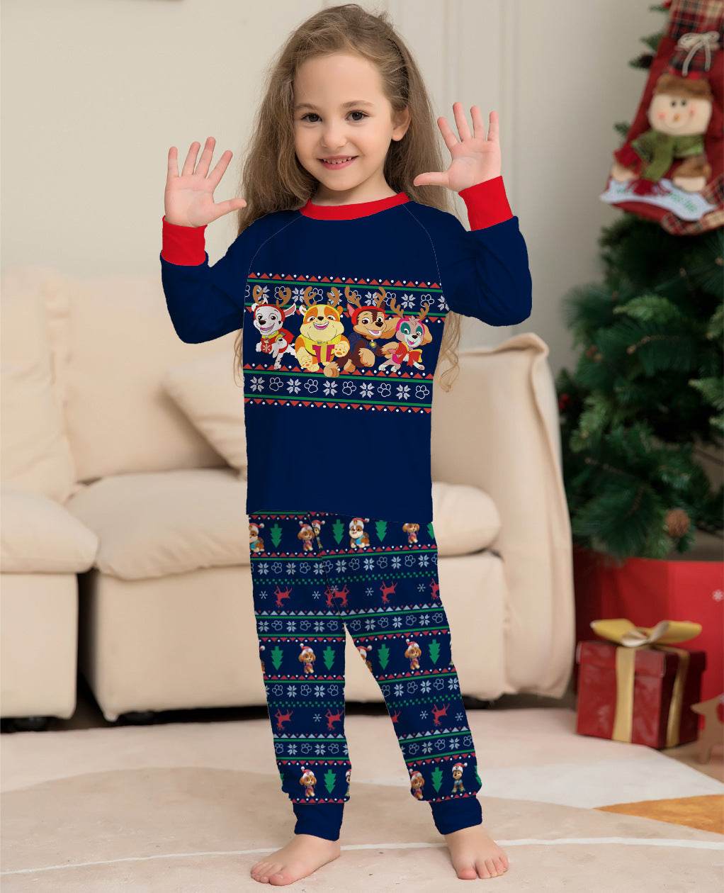 Matching Family Christmas Deer Pajamas Xmas Pjs Women Men Plaid Clothes Holiday Sleepwear - Mubimart
