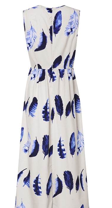 Maternity Dress Pregnant O-Neck Print - Mubimart