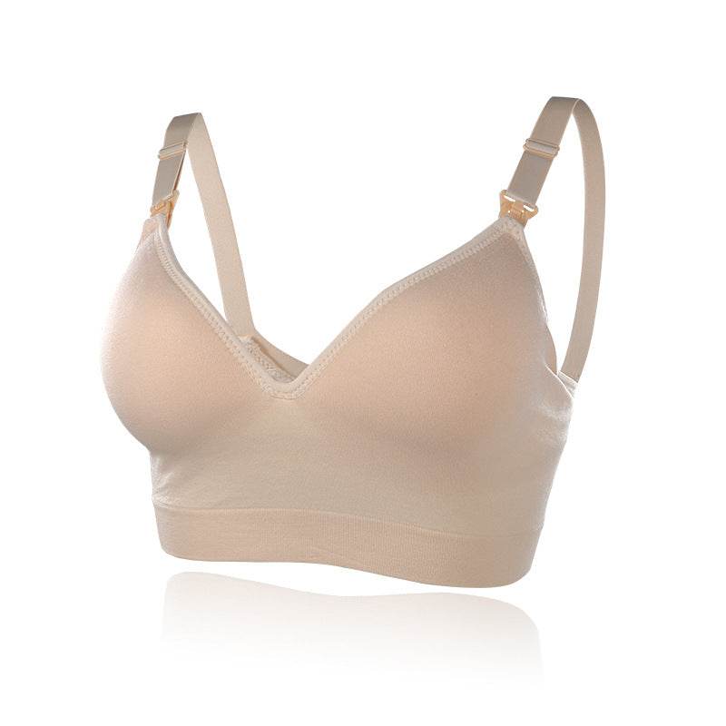 Maternity Unwired Front Buckle Large Nursing Bra - Mubimart