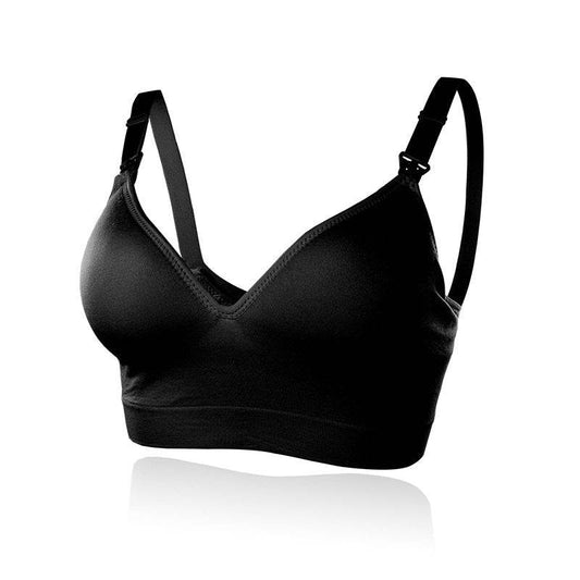 Maternity Unwired Front Buckle Large Nursing Bra - Mubimart