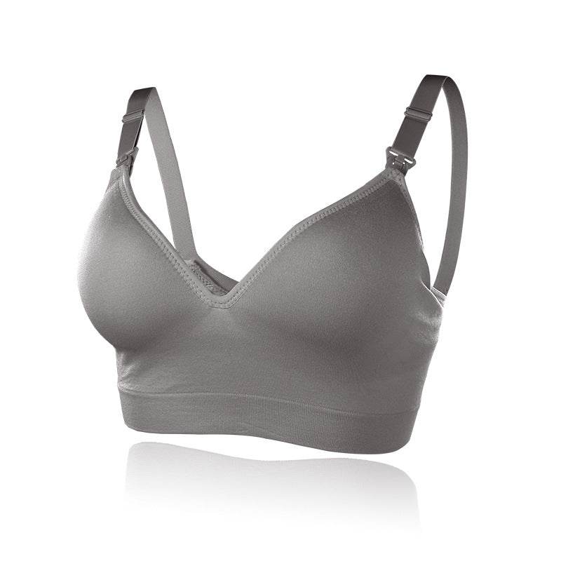 Maternity Unwired Front Buckle Large Nursing Bra - Mubimart