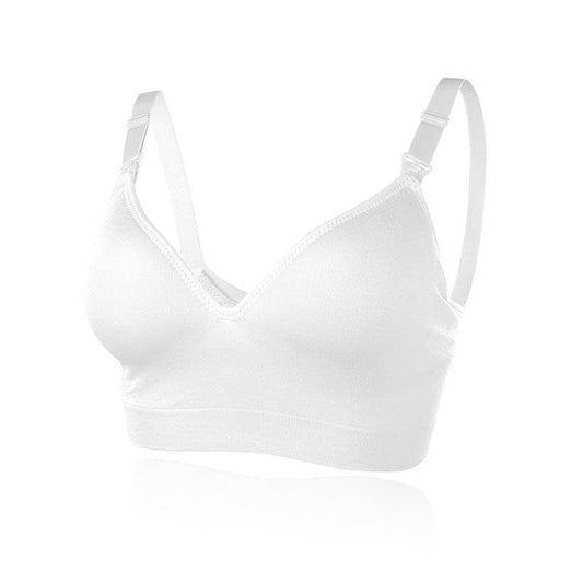 Maternity Unwired Front Buckle Large Nursing Bra - Mubimart