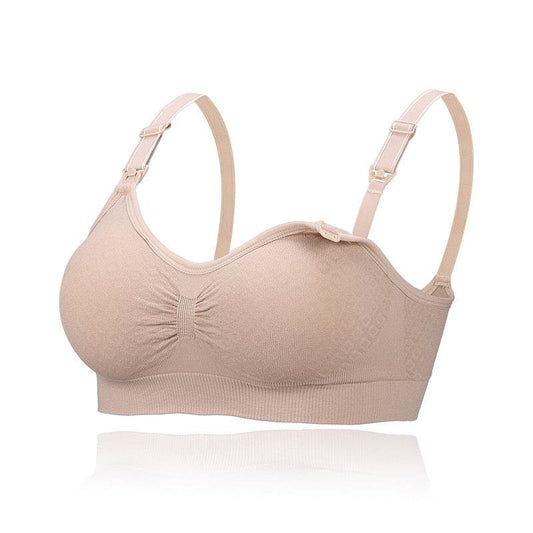 Maternity Unwired Front Buckle Seamless Nursing Bra - Mubimart