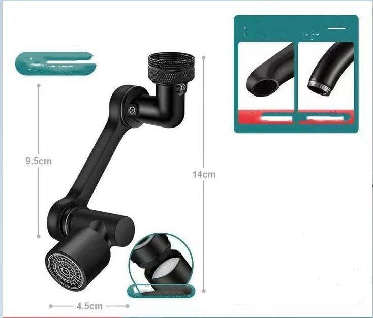 Mechanical Arm Universal Tap Bubbler Extension Water Faucet Splash-proof Wash Faucet - Mubimart
