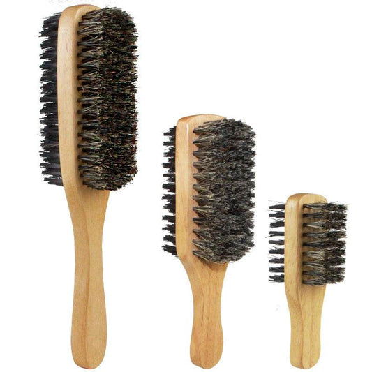 Men's Beard Brush Double-sided Facial Hair Brush Shaving Com - Mubimart