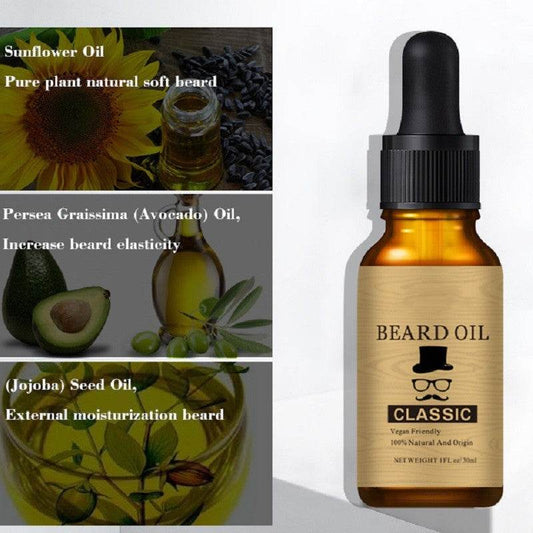Men's Beard Care Suit Beard Oil Nourishing - Mubimart