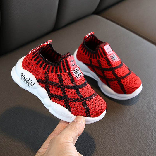 Mesh Sneakers Korean Style Boys And Girls Fly-knit Casual Shoes - Mubimart
