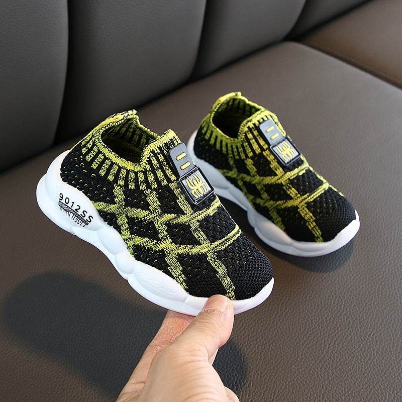 Mesh Sneakers Korean Style Boys And Girls Fly-knit Casual Shoes - Mubimart