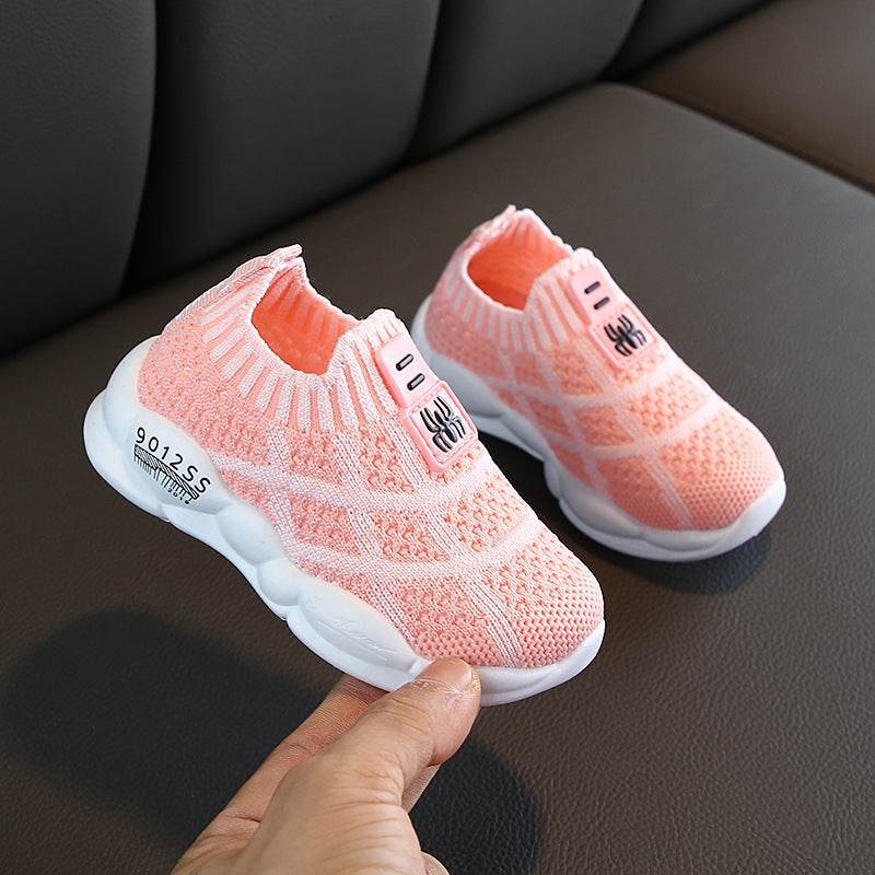 Mesh Sneakers Korean Style Boys And Girls Fly-knit Casual Shoes - Mubimart