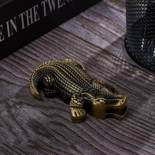 Metal Creative Lighter Personalized Butane Inflatable Lighter Crocodile Shaped Windproof Lighter Cigarette Accessories - Mubimart