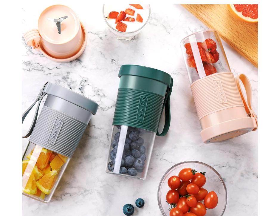 Mini USB Rechargeable Portable Blender Electric Fruit Juicer Kitchen Smoothie Maker Lightweight Sports Bottle Multifunction Blender - Mubimart