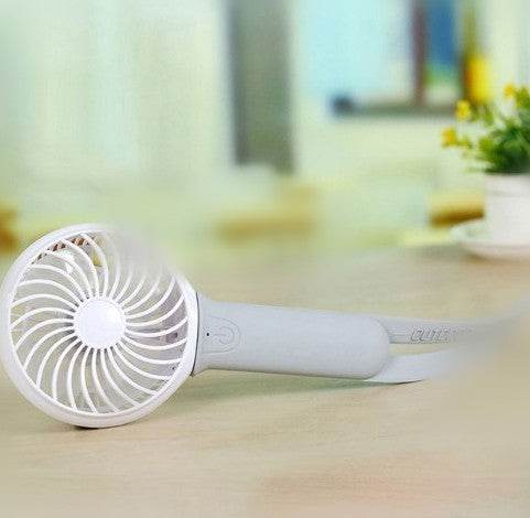 Mini usb hand fan cooling portable fan led light air conditioner cooler adjustable speed heat rechargeable battery fans 200mm - Mubimart