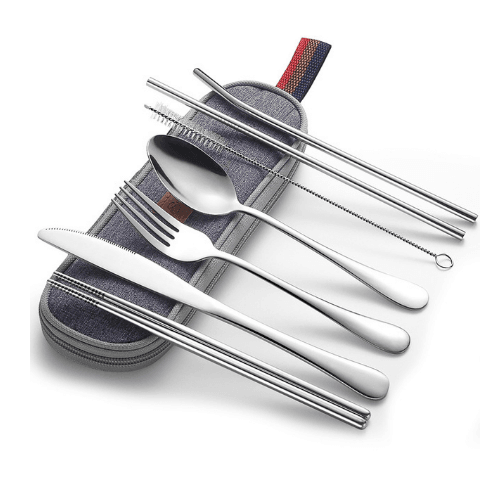 Minimalist stainless steel set - Mubimart