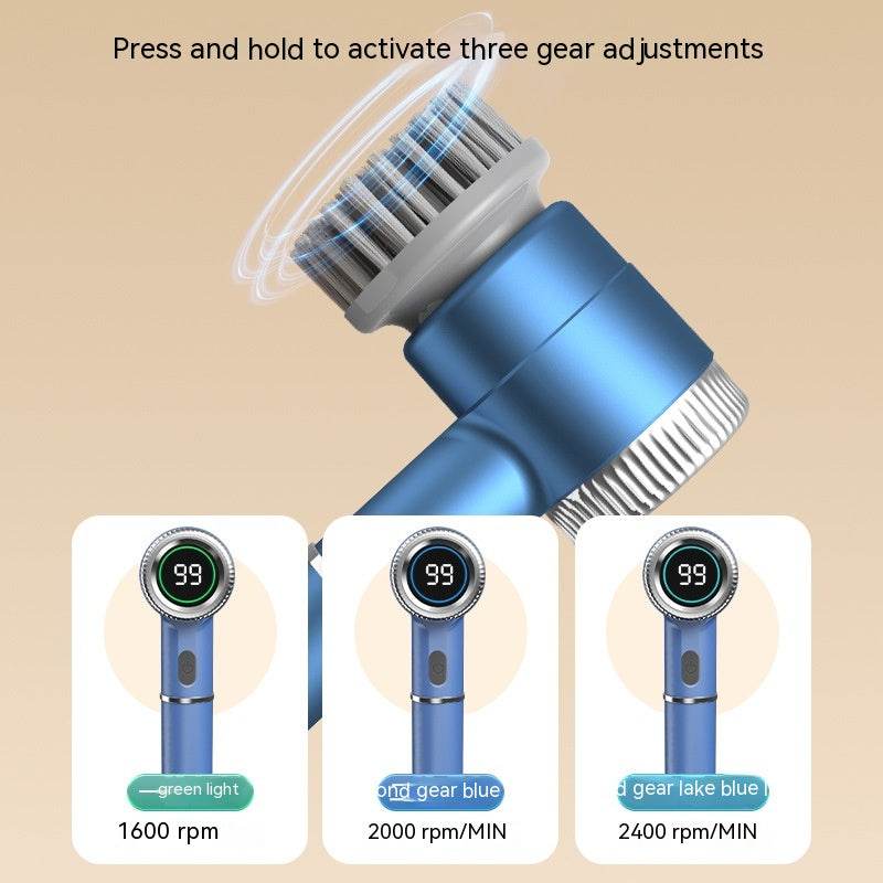 Multifunctional Handheld Wireless Charging Electric Dish Brush - Mubimart