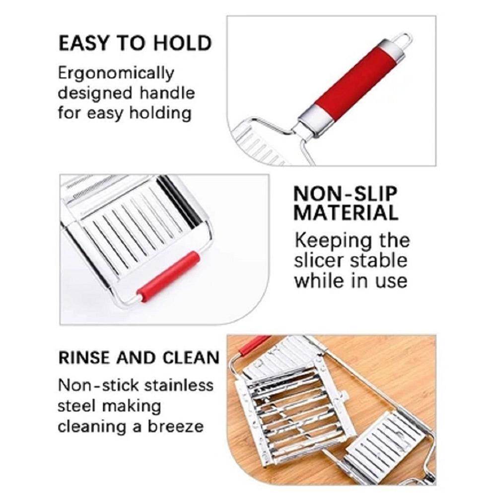 Multifunctional Vegetable Slicer Food Chopper Stainless Steel Kitchen Tools For Chop Up Various Fruits And Vegetables - Mubimart