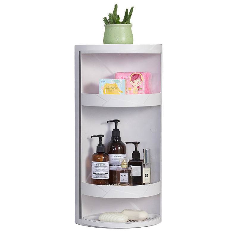 Nailless Multi-function Rotating Punch-Free Firm Shower Corner Shelf - Mubimart