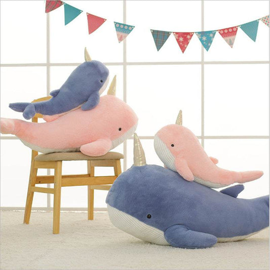 Narwhal pillow is soft and cute - Mubimart