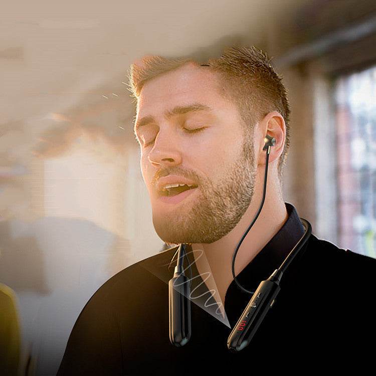 Neckband Bluetooth Headset Wireless Sound Card - Mubimart