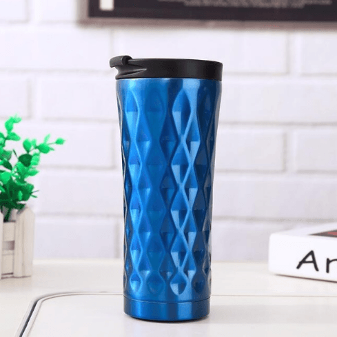 New 500 Ml Double Wall Stainless Steel Car Coffee Mug Cup Coffee Tea Mug Thermo Water Bottle Thermocup Thermomug - Mubimart