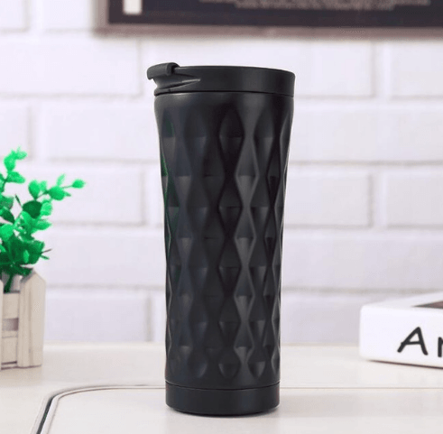 New 500 Ml Double Wall Stainless Steel Car Coffee Mug Cup Coffee Tea Mug Thermo Water Bottle Thermocup Thermomug - Mubimart